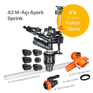 42 M-Açı Ayarlı Sprink Fıskiye Takımı (Ø75)